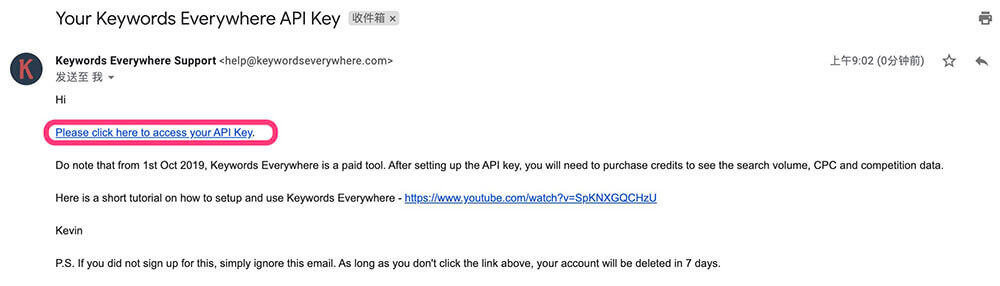 Keywords Everywhere获取API KEY